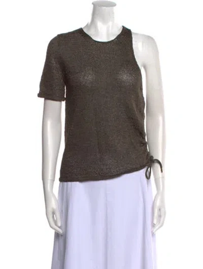 Pre-owned Tom Ford Crew Neck Short Sleeve Top In Green