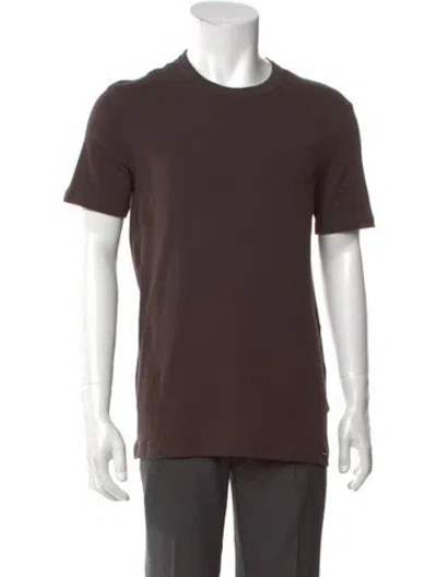 Pre-owned Tom Ford Crew Neck Short Sleeve T-shirt In Brown