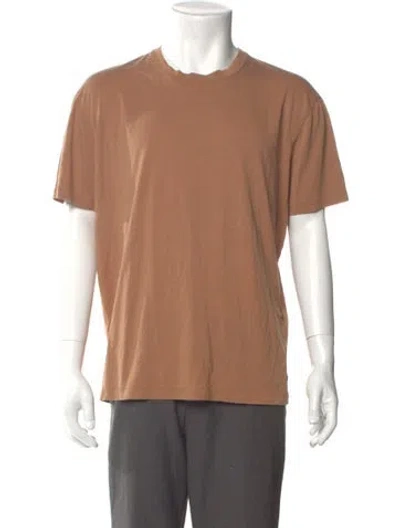 Pre-owned Tom Ford Crew Neck Short Sleeve T-shirt In Brown