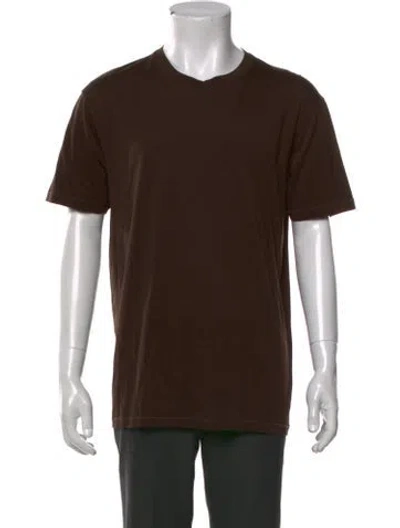 Pre-owned Tom Ford Crew Neck Short Sleeve T-shirt In Brown
