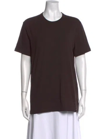 Pre-owned Tom Ford Crew Neck Short Sleeve T-shirt In Brown