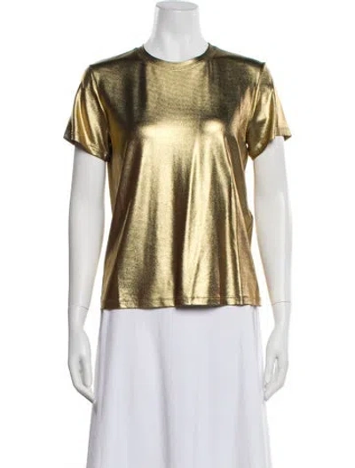 Pre-owned Tom Ford Crew Neck Short Sleeve T-shirt In Gold