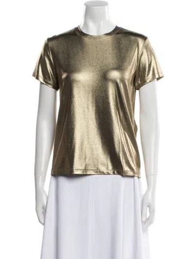 Pre-owned Tom Ford Crew Neck Short Sleeve T-shirt In Gold