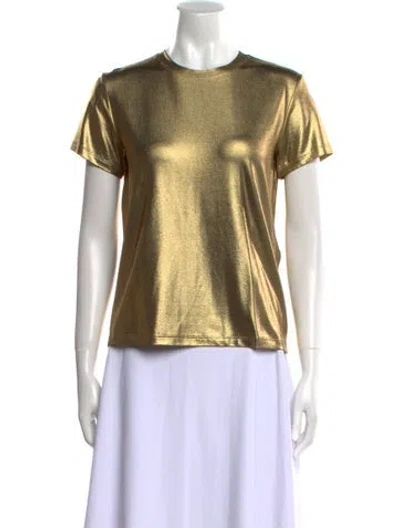 Pre-owned Tom Ford Crew Neck Short Sleeve T-shirt In Gold