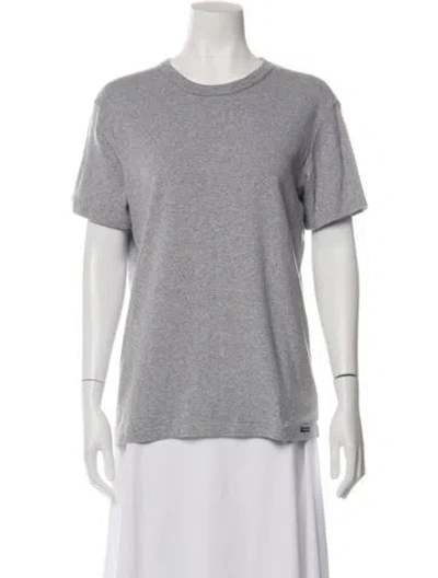 Pre-owned Tom Ford Crew Neck Short Sleeve T-shirt In Grey