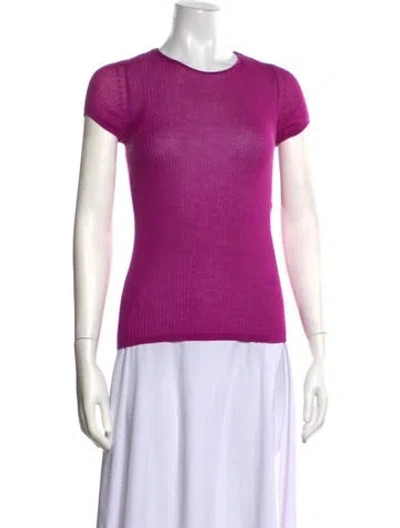 Pre-owned Tom Ford Crew Neck Short Sleeve T-shirt In Purple