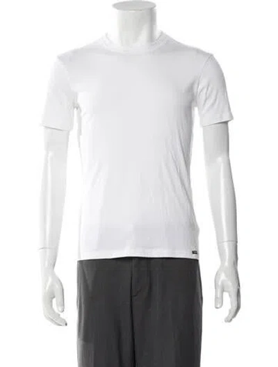 Pre-owned Tom Ford Crew Neck Short Sleeve T-shirt In White