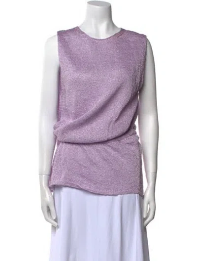 Pre-owned Tom Ford Crew Neck Sleeveless Top In Purple
