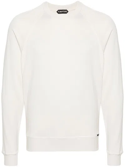 Tom Ford Crew Neck Sweater In White