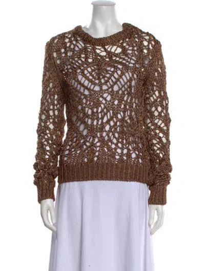 Pre-owned Tom Ford Crew Neck Sweater In Brown
