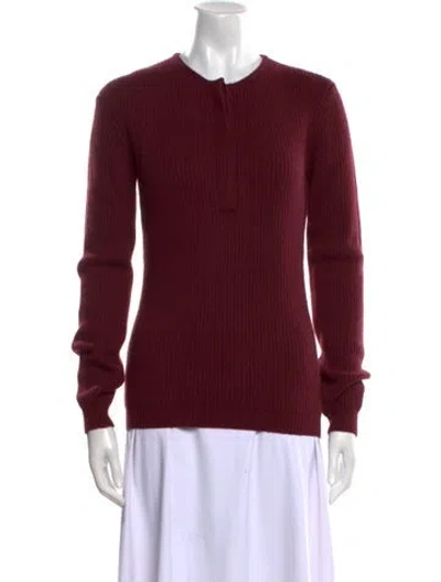 Pre-owned Tom Ford Crew Neck Sweater In Burgundy