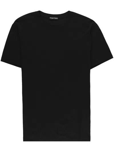 Tom Ford Slim-fit Lyocell And Cotton-blend T-shirt In Black