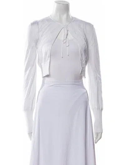 Pre-owned Tom Ford Crew Neck Sweater In White
