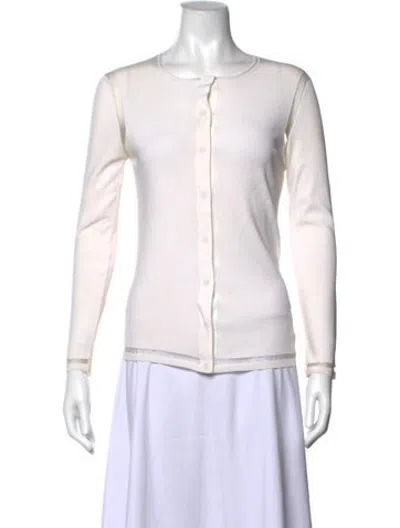 Pre-owned Tom Ford Crew Neck Sweater In White
