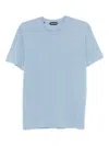 Tom Ford Crew Neck Cotton Blend T-shirt In Blue