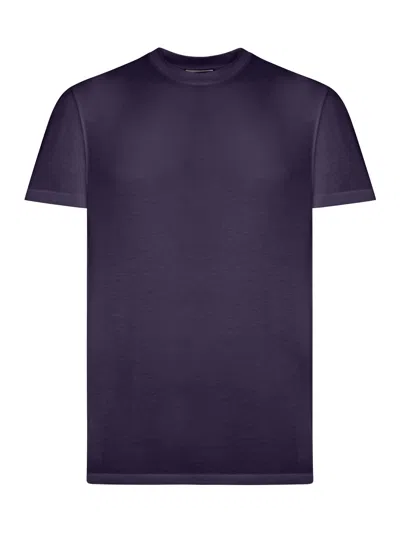 Tom Ford Lyocell Cotton Crew Neck T-shirt In Blue