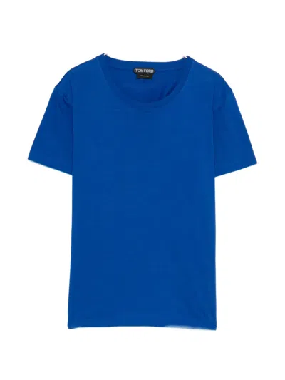 Tom Ford Crew-neck T-shirt In Blue