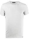 Tom Ford Placed Rib Slim-fit Lyocell And Cotton-blend T-shirt In Grey