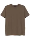 Tom Ford Regular Fit T-shirt In Lyocell And Cotton In Green