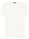 Tom Ford Placed Rib Slim-fit Lyocell And Cotton-blend Jersey T-shirt In White