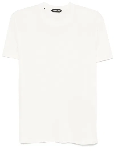 Tom Ford Crew Neck T-shirt In Neutrals