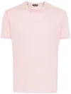 Tom Ford Short Sleeve Crewneck T-shirt In Dusty Pink