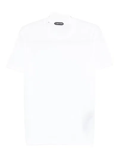 Tom Ford Lyocell And Cotton T-shirt In White