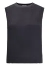 Tom Ford Crewneck Tank Top In Silk In Black