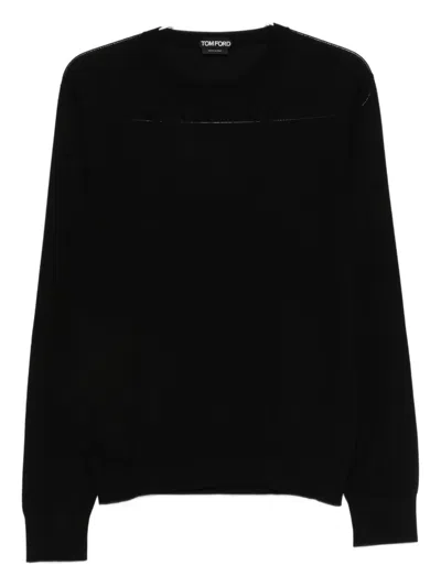 Tom Ford Crew-neck Top In Black