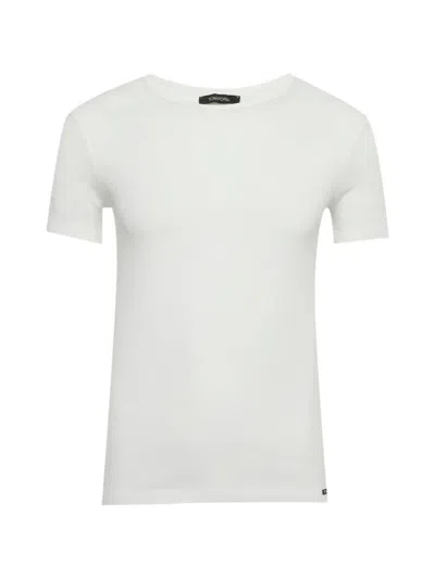 Pre-owned Tom Ford Crew Neck T-shirt In White