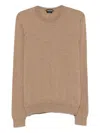 Tom Ford Crew-neck Wool Sweater In Brown