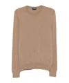Tom Ford Crew-neck Wool Sweater In Brown