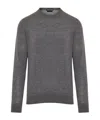 Tom Ford Ribbed Crewneck Sweater With Long Sleeves In Gray