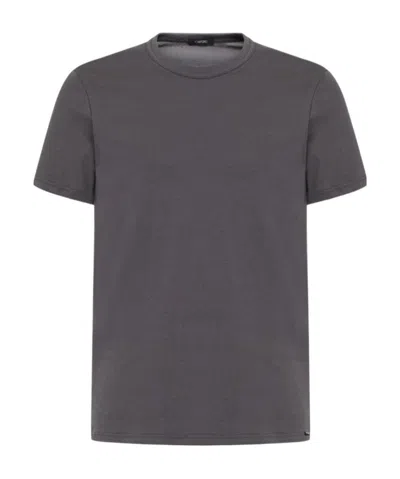 Tom Ford Crewneck Cotton T-shirt In Gray