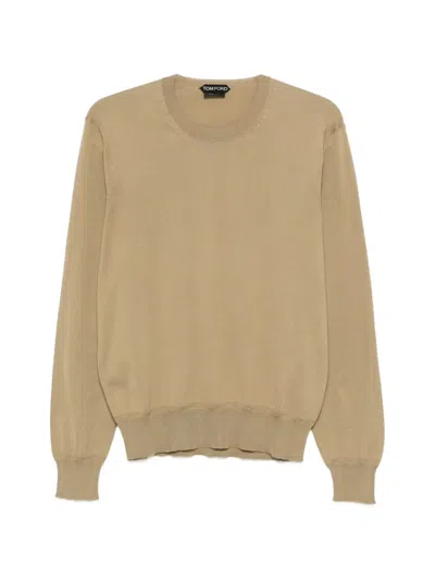 Tom Ford Crewneck Knitted Sweater In Multi