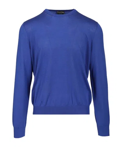 Tom Ford Long-sleeved Sweater In Blue