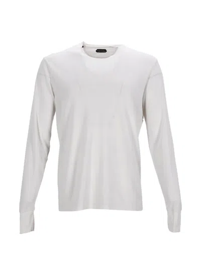 Pre-owned Tom Ford Crew-neck Long-sleeve T-shirt In 白色