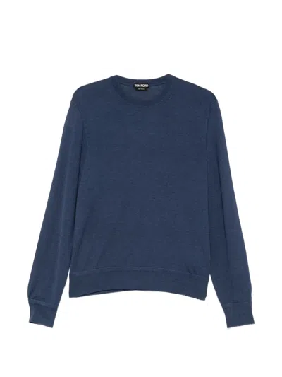Tom Ford Crew-neck Sweater In Blue