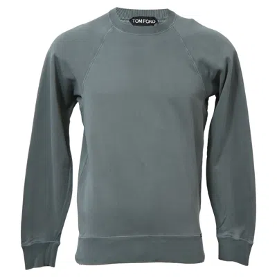 Tom Ford Crewneck Sweater In Grey Cotton