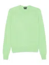 Tom Ford Cashmere Crew Neck Sweater Long Sleeves In Green