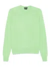 Tom Ford Cashmere Crew Neck Sweater Long Sleeves In Green