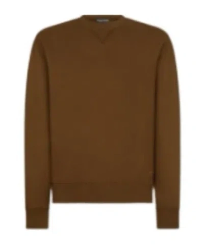 Tom Ford Crew-neck Sweatshirt In Brown