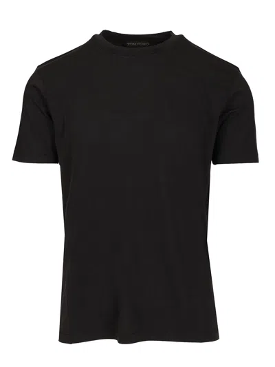 Tom Ford Crew-neck Short-sleeve T-shirt In Black