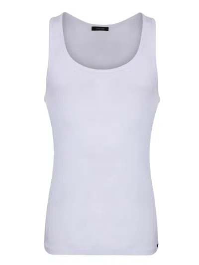 Tom Ford Crewneck Tank Top In White