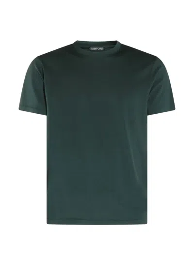 Tom Ford Basic Crewneck T-shirt In Green