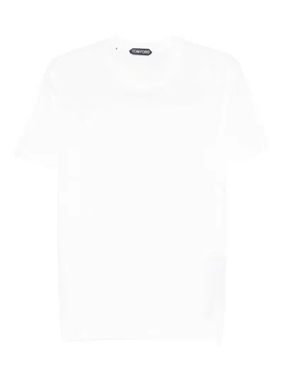 Tom Ford Short Sleeved Crewneck T-shirt In White