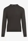 Tom Ford Crew Neck Sweater Long Sleeves In Green