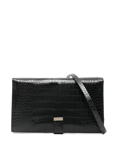 Tom Ford Croc-effect Wallet In Black