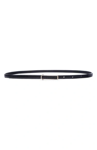 Tom Ford Croc Embossed Leather Belt In Black