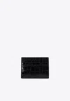 Tom Ford Croc-embossed Leather Cardholder In Black